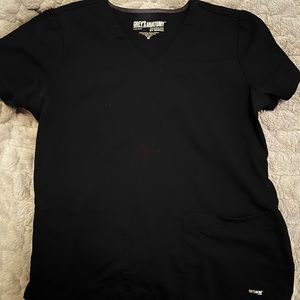 Black greys anatomy scrub set